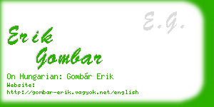 erik gombar business card