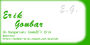 erik gombar business card